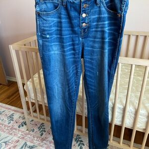Madewell High Rise Blue Jeans with Button Fly